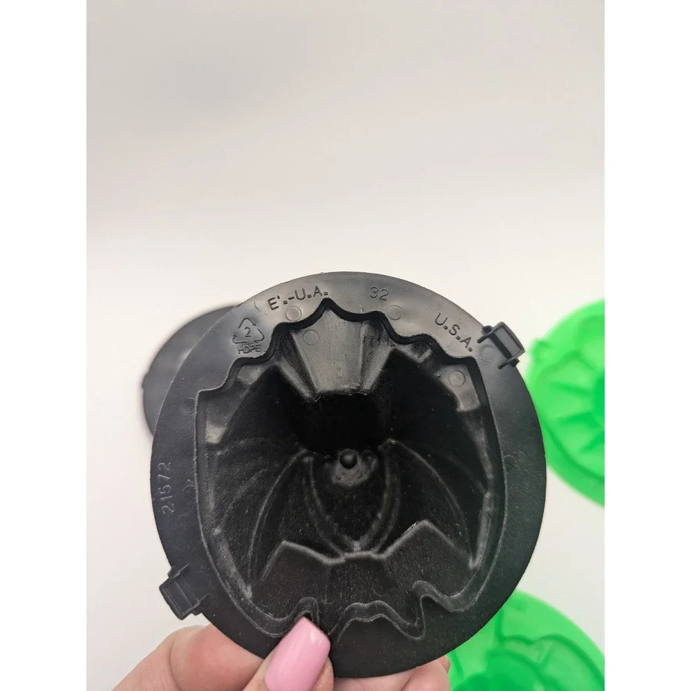 1990s McDonalds Halloween Meal Bucket Replacement Cookie Cutter Lid Pumpkin Bat‎